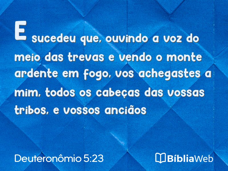 Deuteronômio 5:23 em imagem para compartilhar