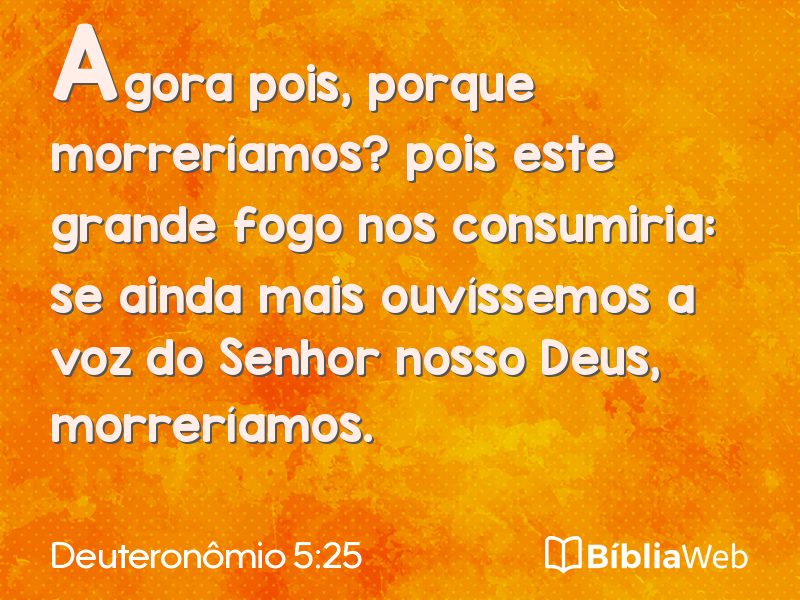 Deuteronômio 5:25 em imagem para compartilhar
