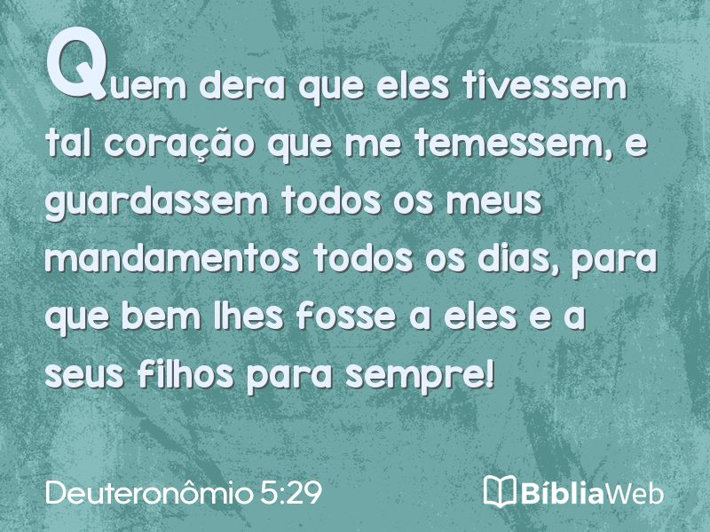 Deuteronômio 5:29 em imagem para compartilhar