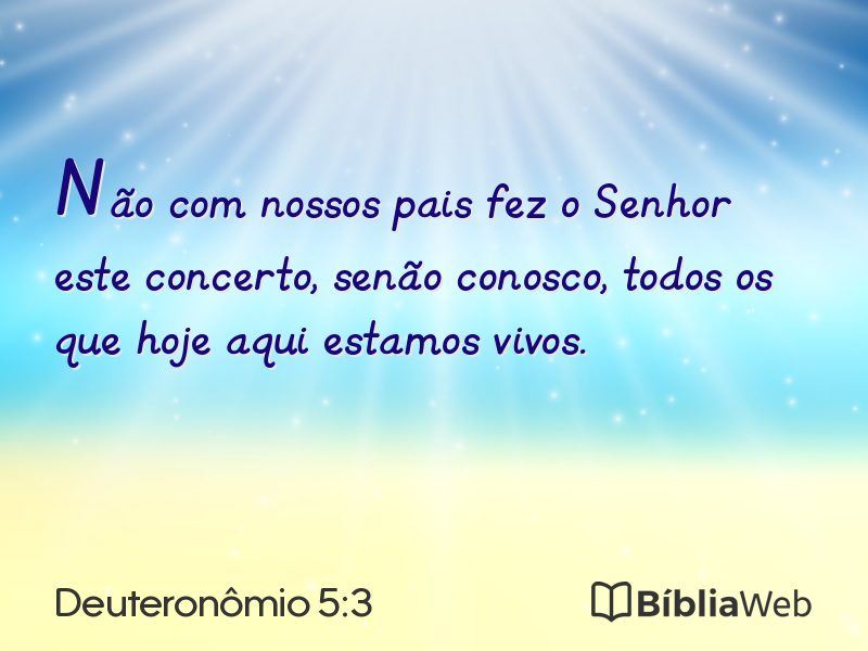 Deuteronômio 5:3 em imagem para compartilhar