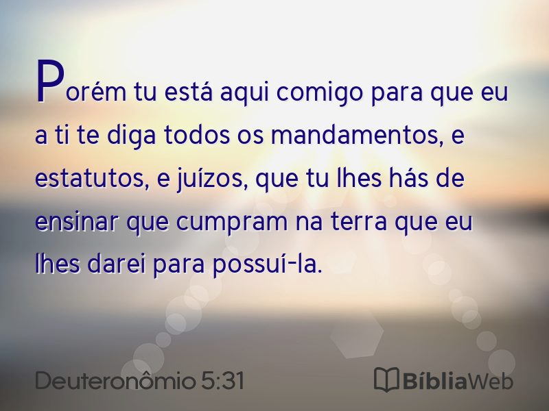 Deuteronômio 5:31 em imagem para compartilhar