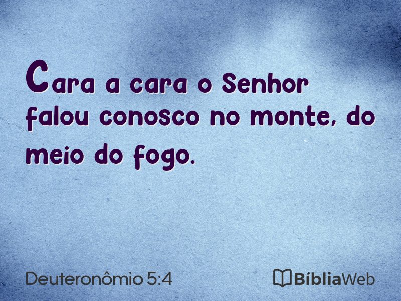 Deuteronômio 5:4 em imagem para compartilhar