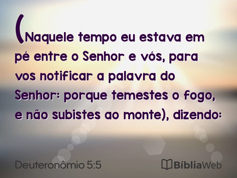 Deuteronômio 5:5 em imagem para compartilhar