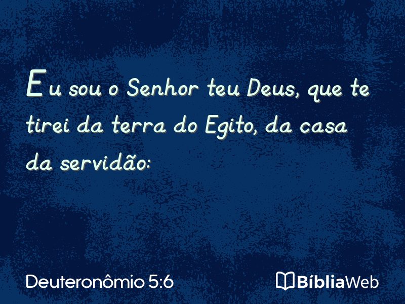 Deuteronômio 5:6 em imagem para compartilhar