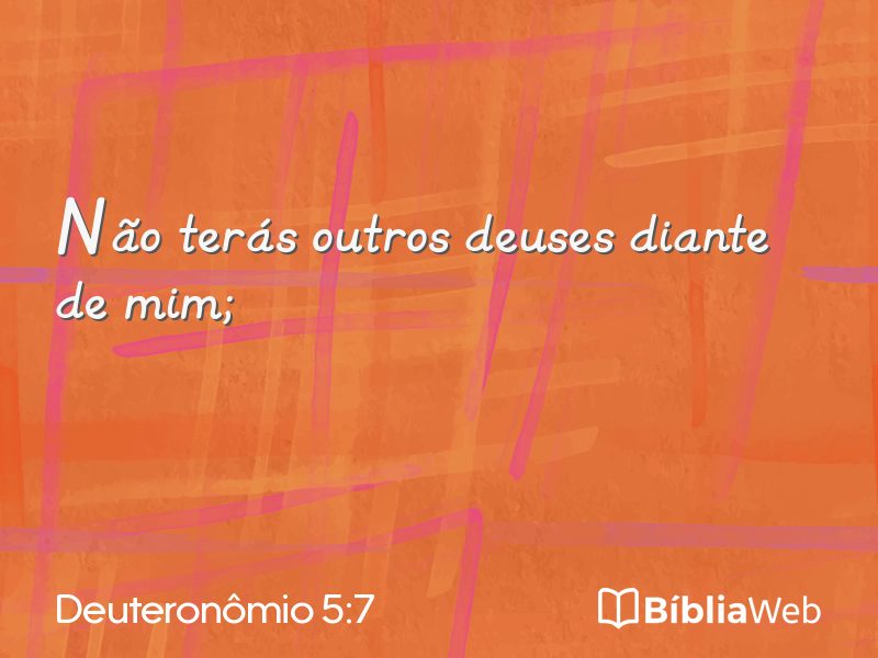 Deuteronômio 5:7 em imagem para compartilhar