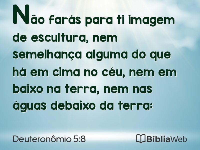 Deuteronômio 5:8 em imagem para compartilhar