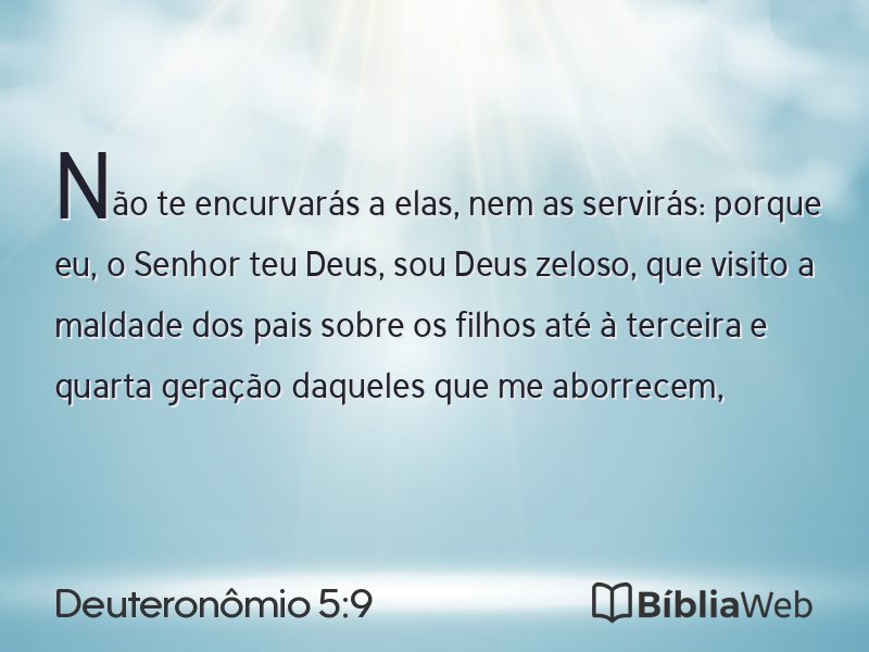 Deuteronômio 5:9 em imagem para compartilhar