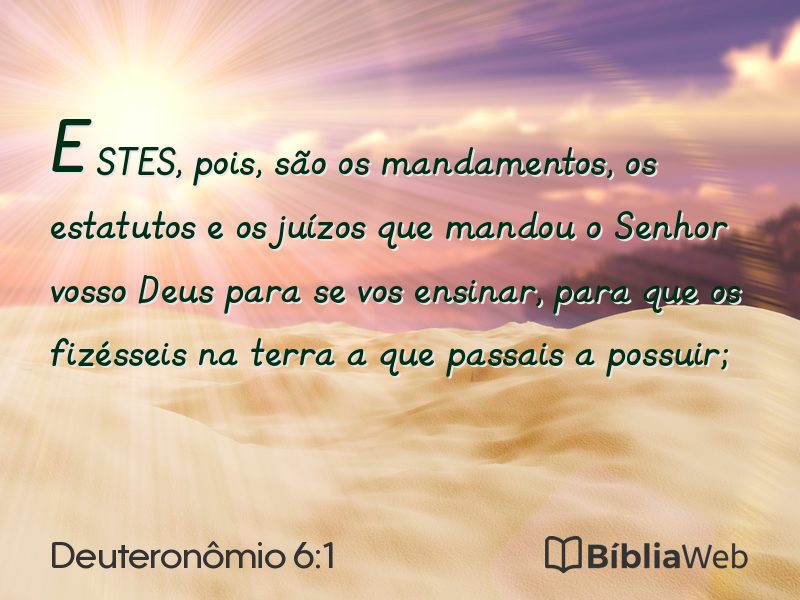 Deuteronômio 6:1 em imagem para compartilhar