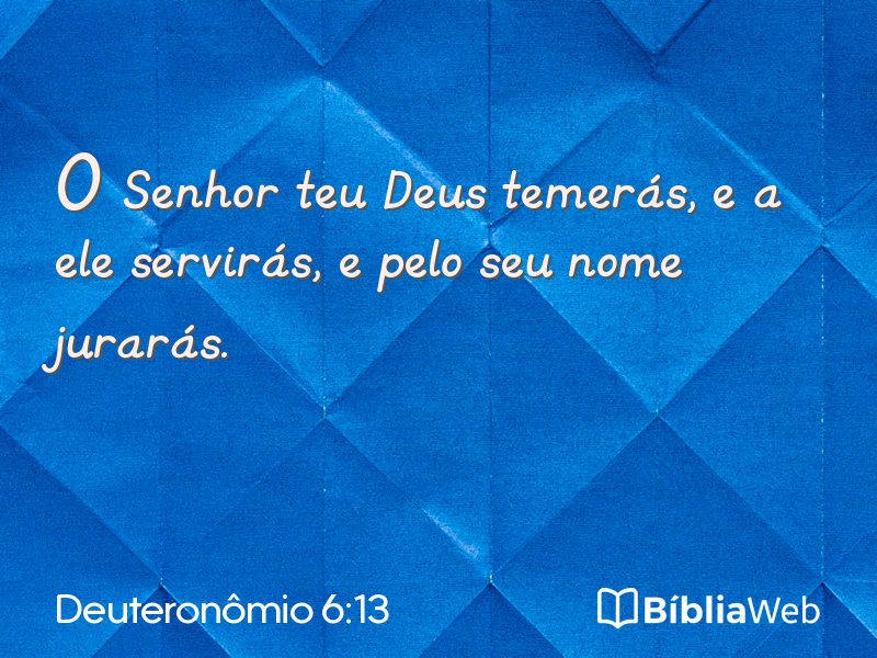 Deuteronômio 6:13 em imagem para compartilhar