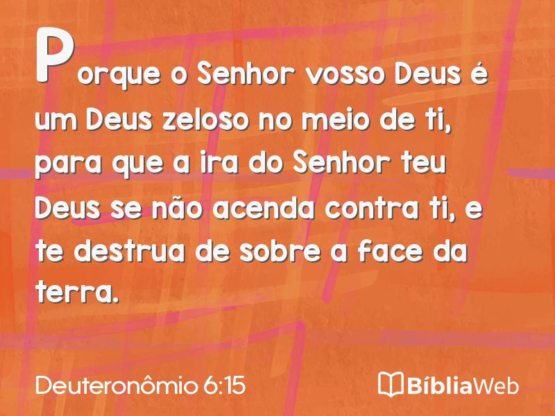 Deuteronômio 6:15 em imagem para compartilhar