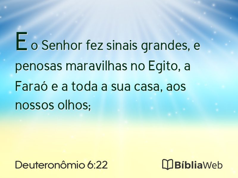 Deuteronômio 6:22 em imagem para compartilhar
