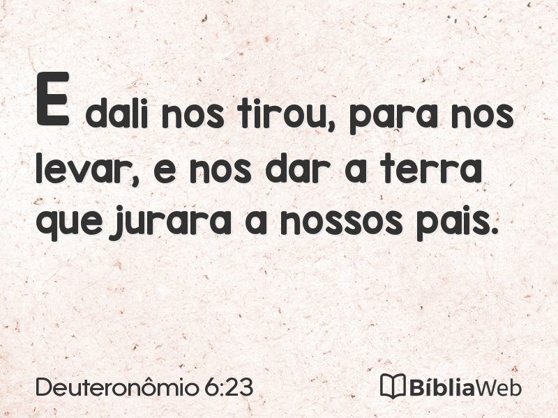 Deuteronômio 6:23 em imagem para compartilhar