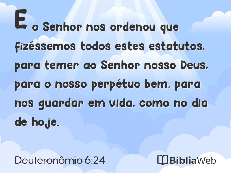 Deuteronômio 6:24 em imagem para compartilhar