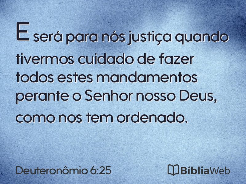 Deuteronômio 6:25 em imagem para compartilhar