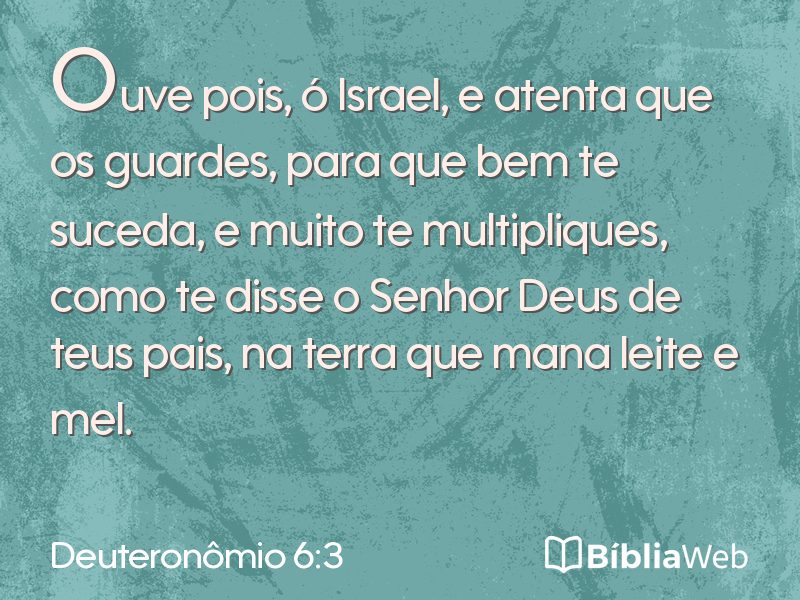 Deuteronômio 6:3 em imagem para compartilhar