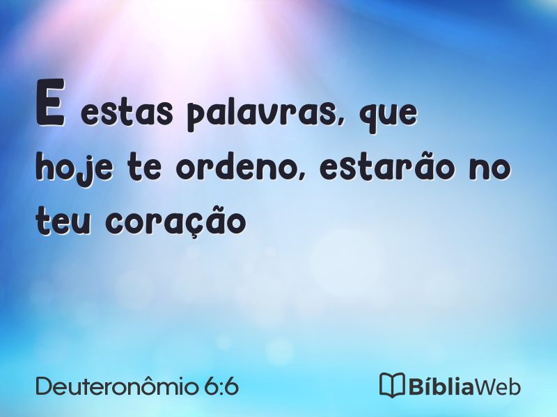 Deuteronômio 6:6 em imagem para compartilhar