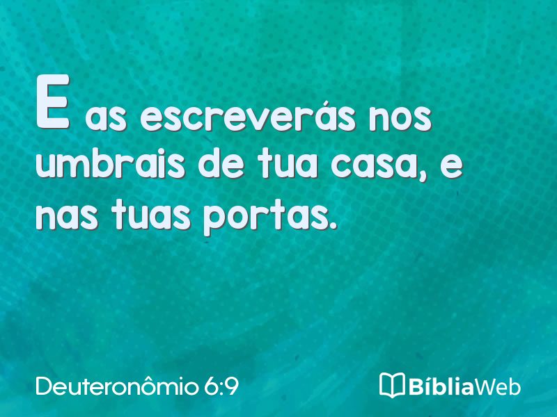 Deuteronômio 6:9 em imagem para compartilhar