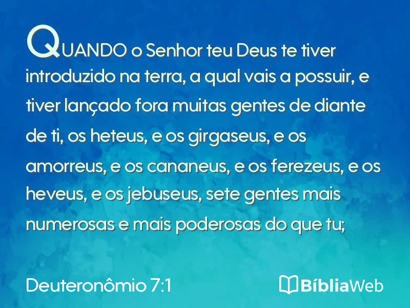 Deuteronômio 7:1 em imagem para compartilhar