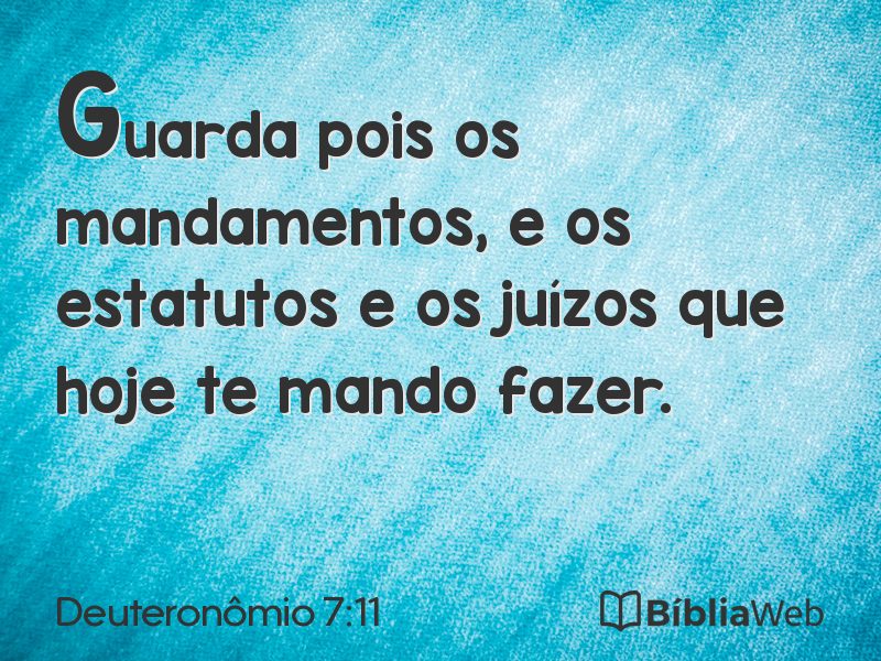 Deuteronômio 7:11 em imagem para compartilhar