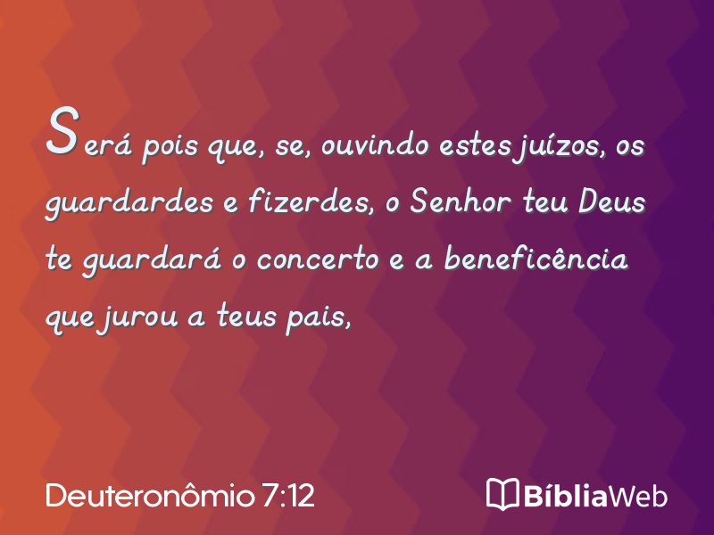 Deuteronômio 7:12 em imagem para compartilhar
