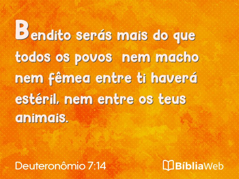 Deuteronômio 7:14 em imagem para compartilhar