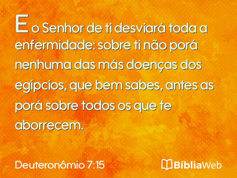 Deuteronômio 7:15 em imagem para compartilhar