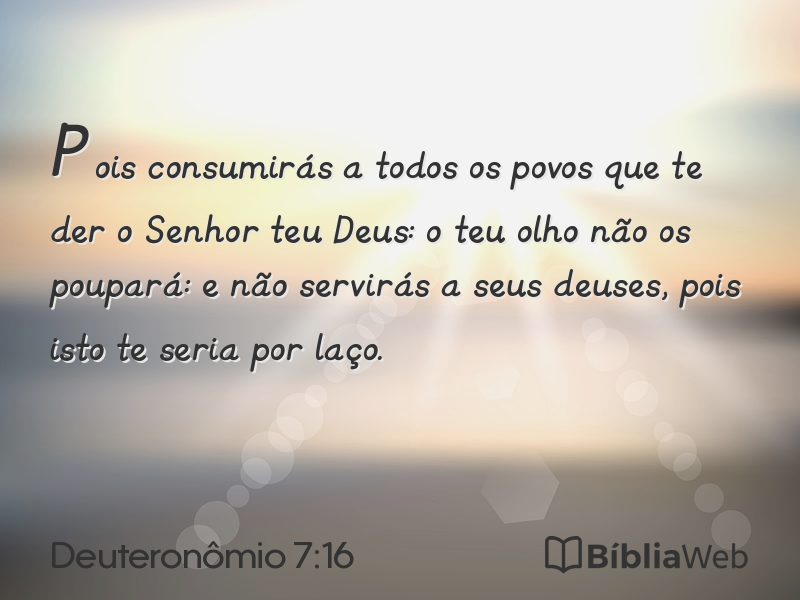 Deuteronômio 7:16 em imagem para compartilhar