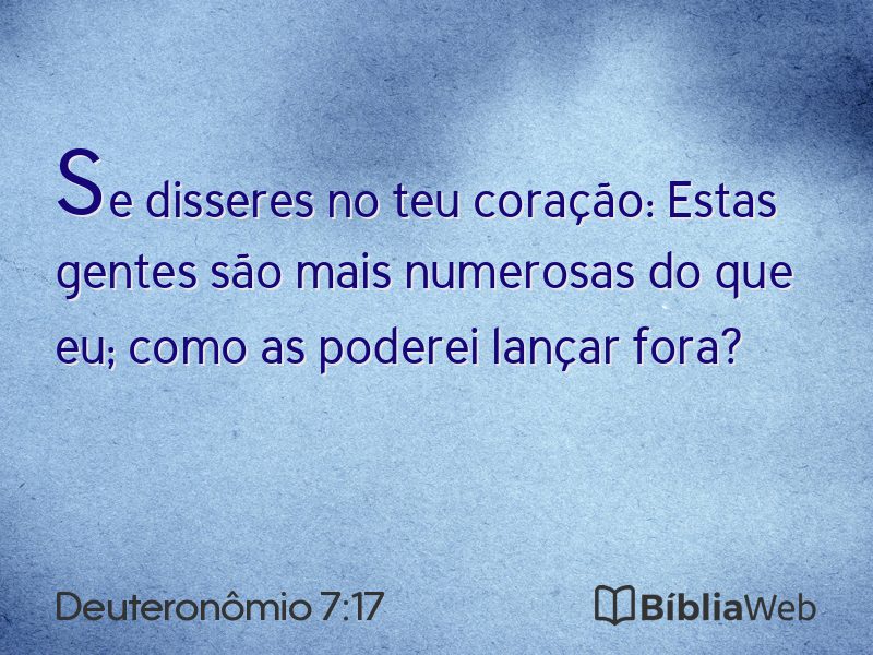 Deuteronômio 7:17 em imagem para compartilhar