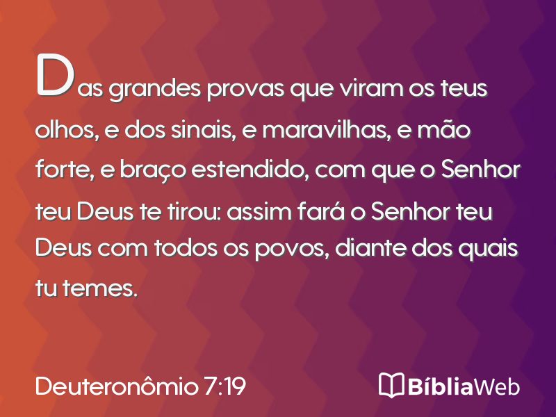 Deuteronômio 7:19 em imagem para compartilhar