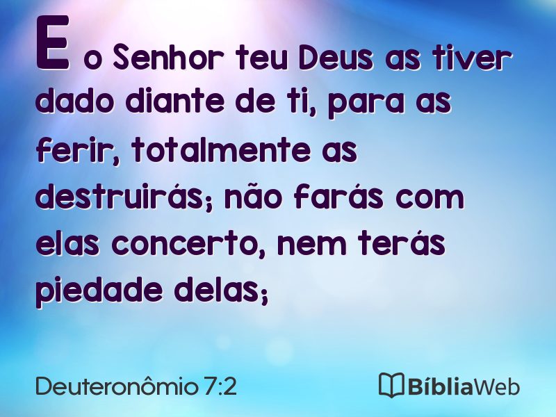 Deuteronômio 7:2 em imagem para compartilhar