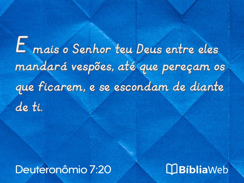 Deuteronômio 7:20 em imagem para compartilhar