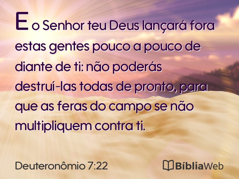 Deuteronômio 7:22 em imagem para compartilhar