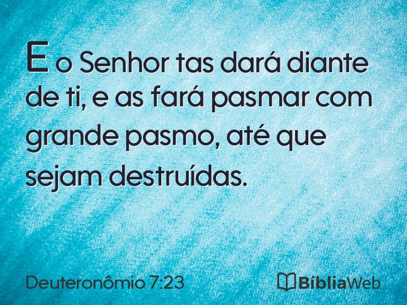 Deuteronômio 7:23 em imagem para compartilhar