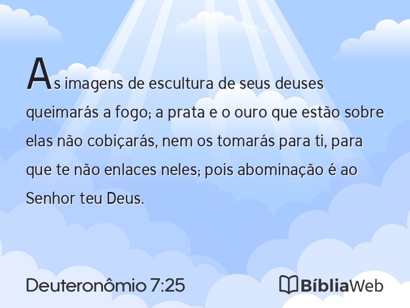 Deuteronômio 7:25 em imagem para compartilhar