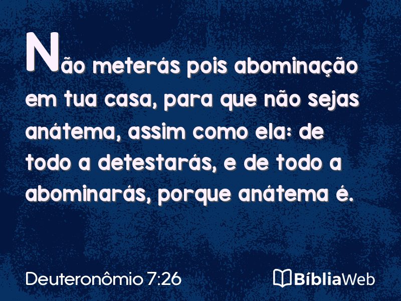 Deuteronômio 7:26 em imagem para compartilhar