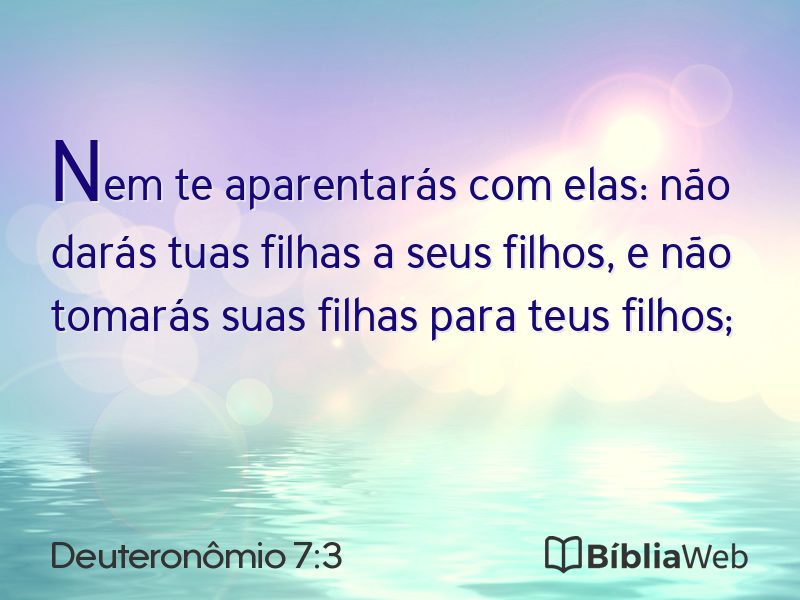 Deuteronômio 7:3 em imagem para compartilhar
