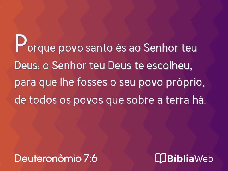 Deuteronômio 7:6 em imagem para compartilhar