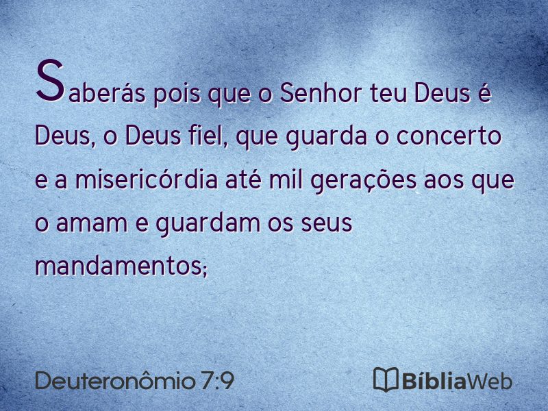 Deuteronômio 7:9 em imagem para compartilhar