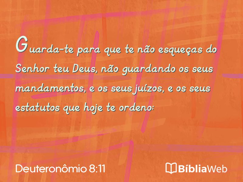 Deuteronômio 8:11 em imagem para compartilhar