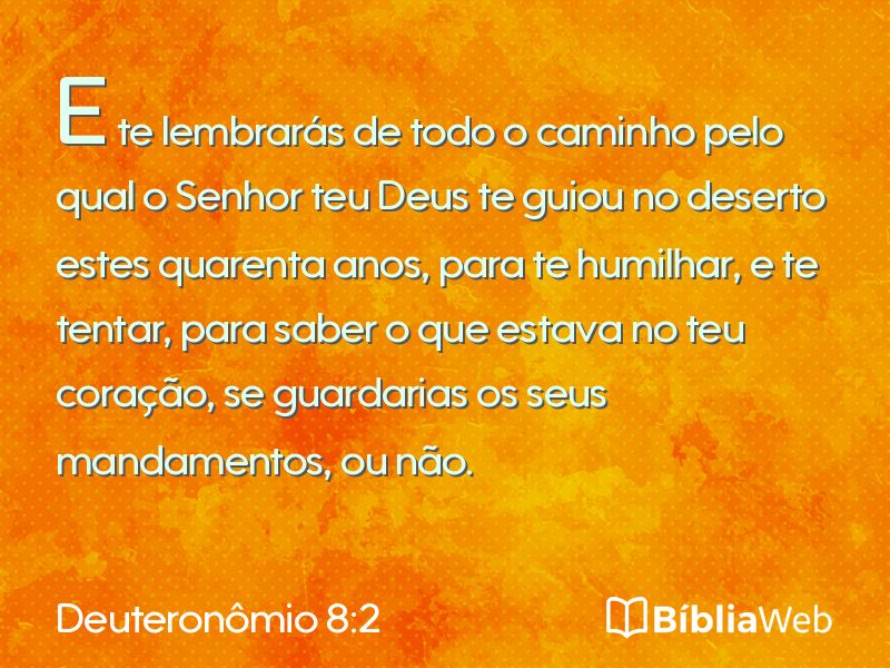 Deuteronômio 8:2 em imagem para compartilhar