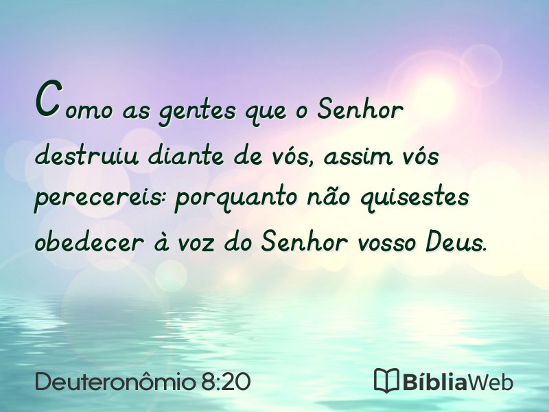 Deuteronômio 8:20 em imagem para compartilhar