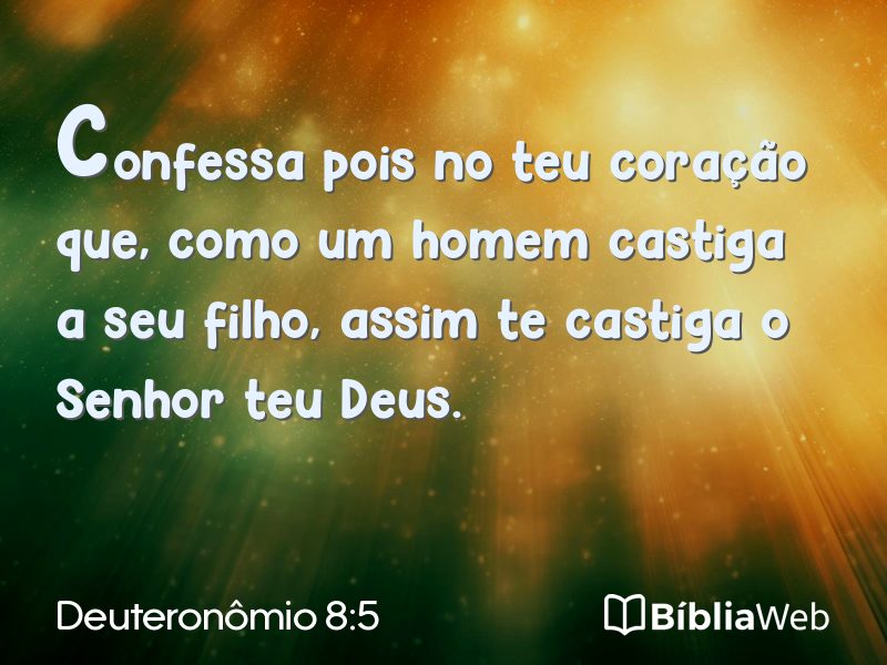 Deuteronômio 8:5 em imagem para compartilhar
