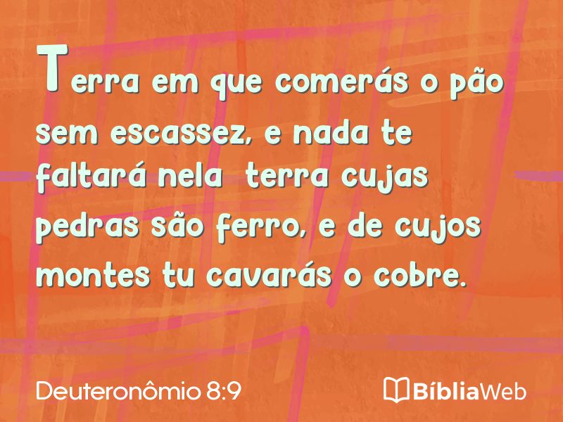Deuteronômio 8:9 em imagem para compartilhar