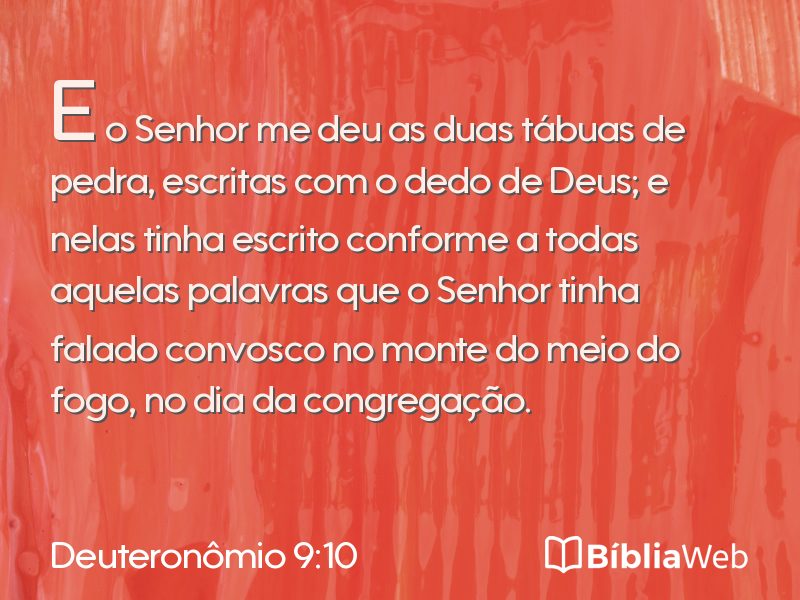 Deuteronômio 9:10 em imagem para compartilhar