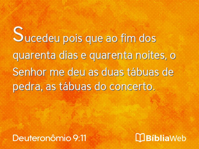 Deuteronômio 9:11 em imagem para compartilhar