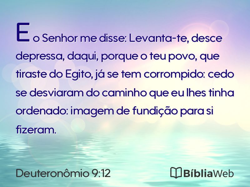 Deuteronômio 9:12 em imagem para compartilhar