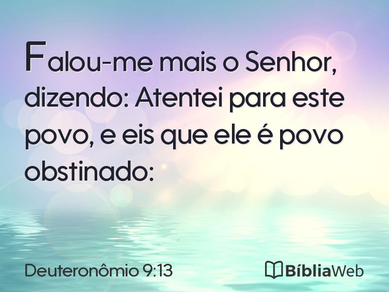 Deuteronômio 9:13 em imagem para compartilhar