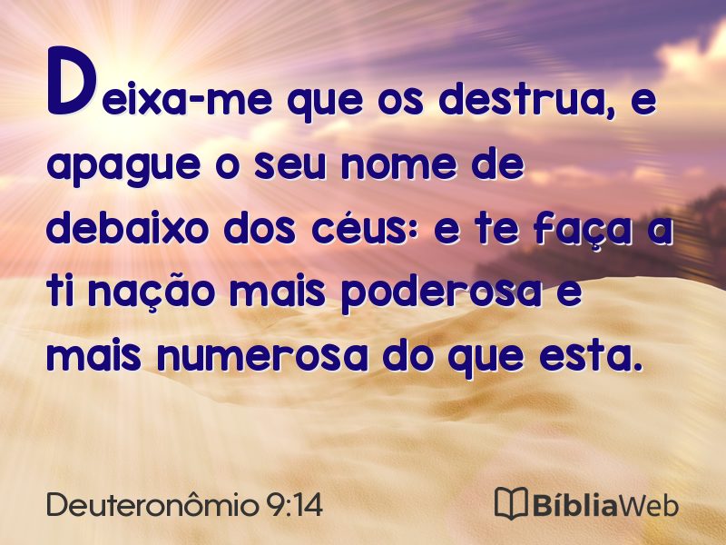Deuteronômio 9:14 em imagem para compartilhar