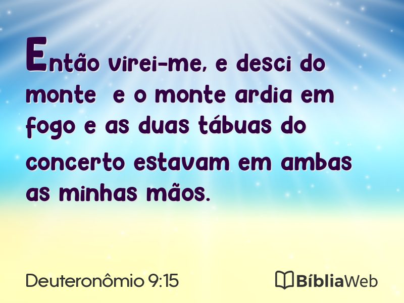 Deuteronômio 9:15 em imagem para compartilhar