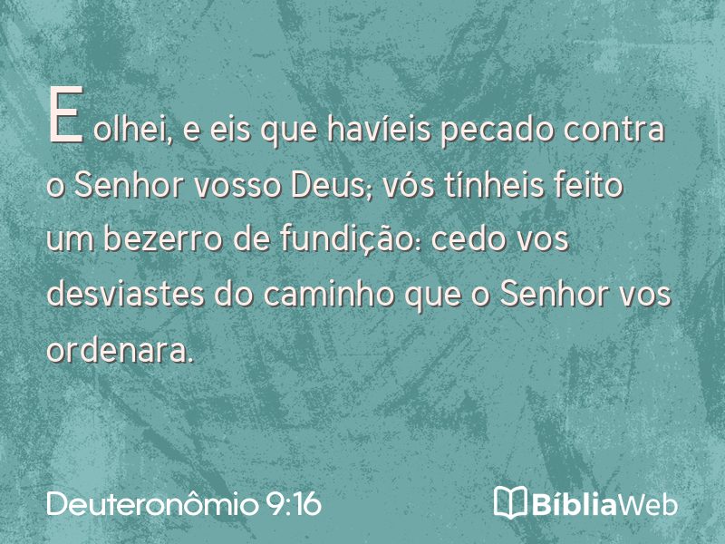 Deuteronômio 9:16 em imagem para compartilhar